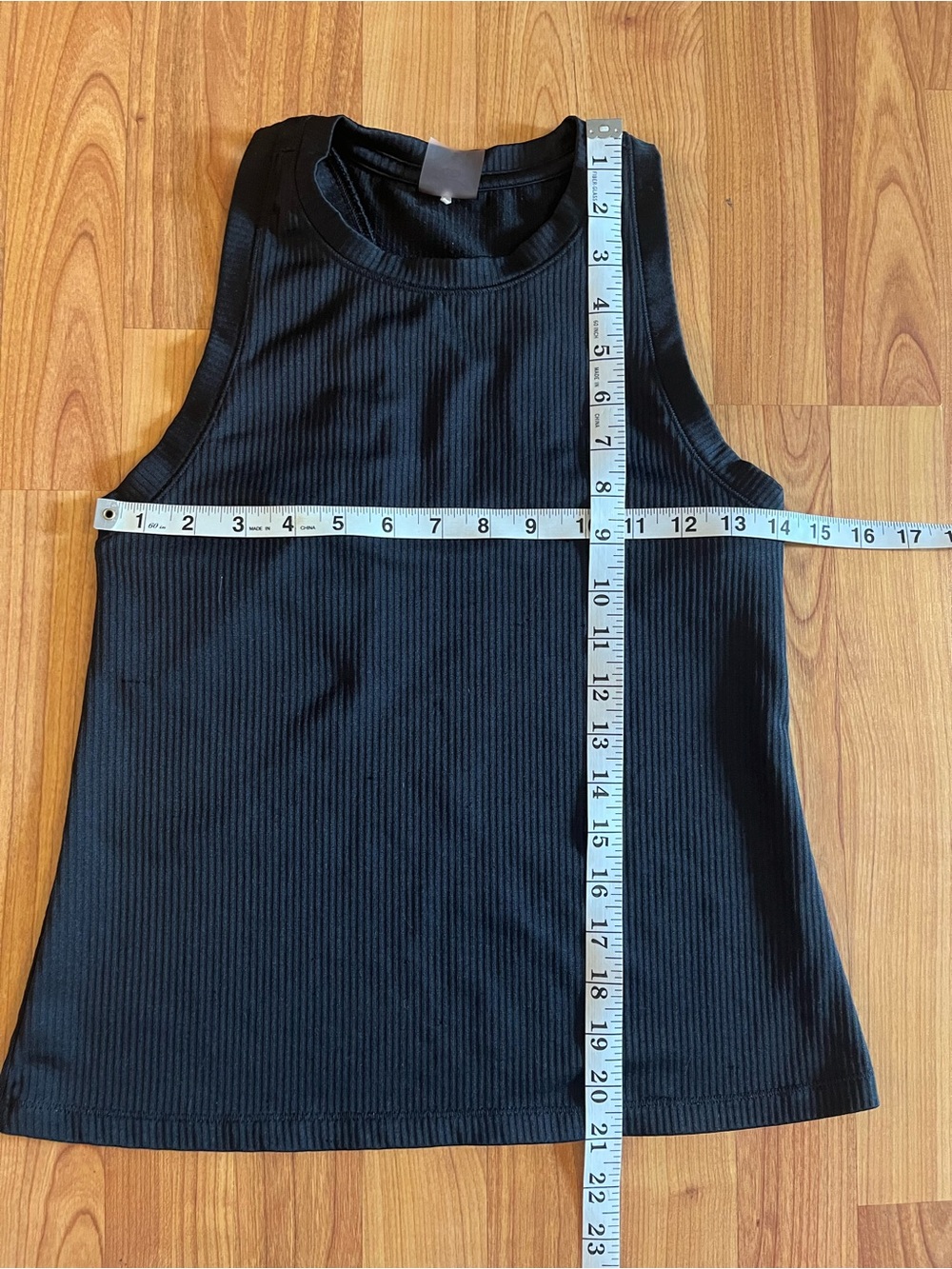 Calia Black Ribbed Racerback Tank Top - Picture 2 of 5